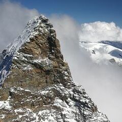 Verortung via Georeferenzierung der Kamera: Aufgenommen in der Nähe von Visp, Schweiz in 4355 Meter